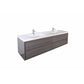 Erba 84" Double Sink Floating Bathroom Vanity