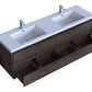 Erba 84" Double Sink Floating Bathroom Vanity