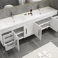 Aqua 84" Double Sink Floating Bathroom Vanity