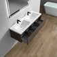 Nordic 60” Double Sink Floating Bathroom Vanity