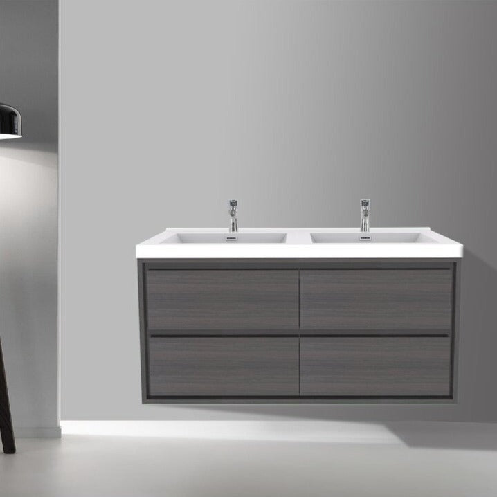 Erba 48" Double Sink Floating Bathroom Vanity