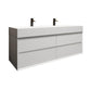 Halo 60“ Double Sink Floating Bathroom Vanity